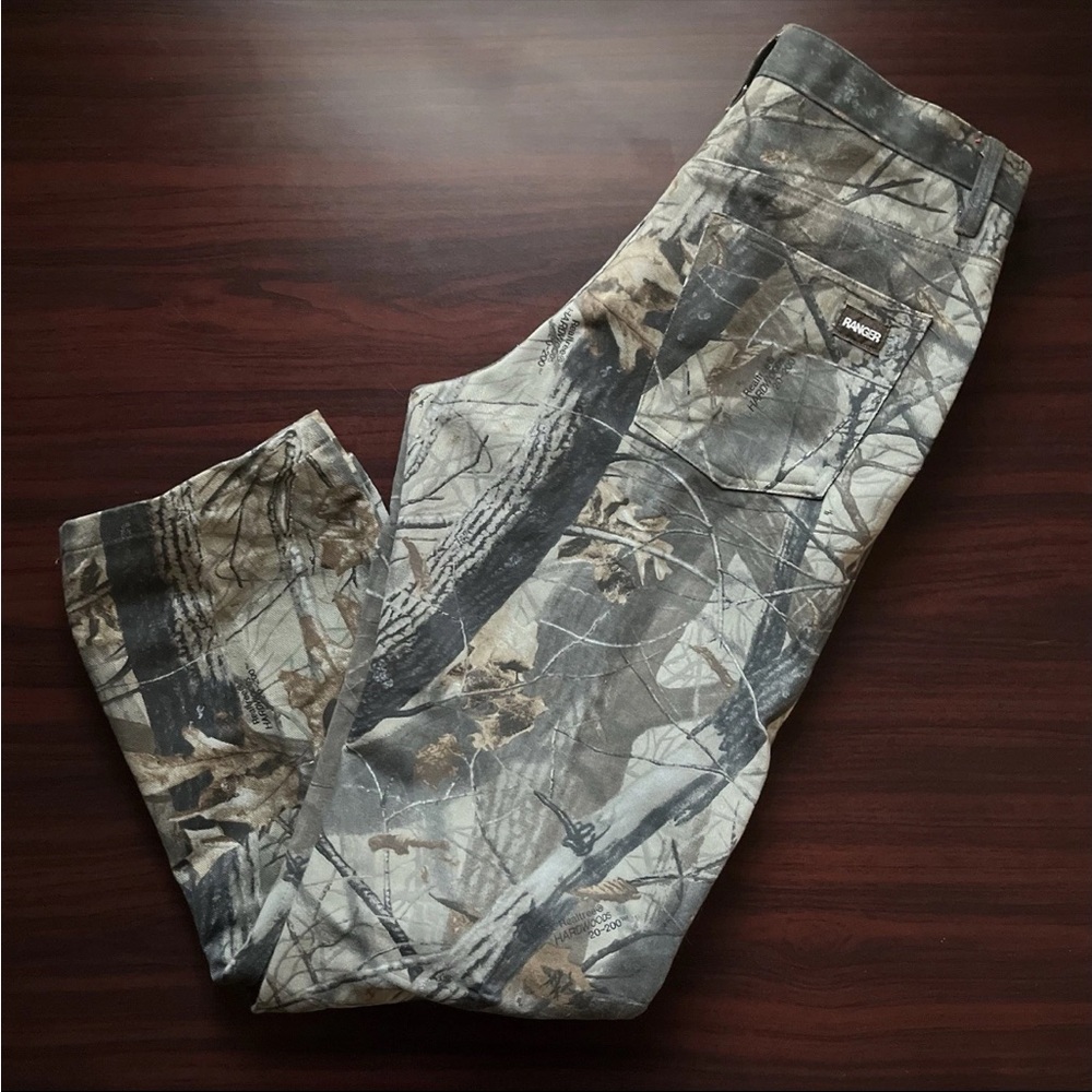 Vintage Realtree Camo Hunting Pants Ranger Hardwoods Size 34
